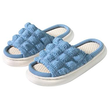 Imagem de Chinelos femininos, sandálias super macias unissex respiráveis praias deslizantes de banho chinelos de banho quarto spa casa chinelos para mulheres