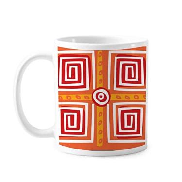 Imagem de Caixas espirais Totems do México Caneca Civilização Antiga Cerâmica Copo de Café Porcelana Utensílios de Mesa