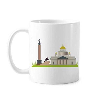 Imagem de Caneca com símbolo nacional de São Petersburgo da Rússia cerâmica xícara de café porcelana louça