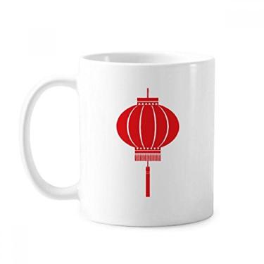 Imagem de Caneca vermelha tradicional chinesa padrão cerâmica cerâmica xícara de café porcelana louça