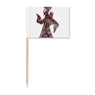Imagem de Marcador tradicional Shadow Play Man Walk com palito de dente para decoração de festa