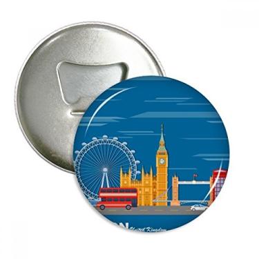 Imagem de Emblema multifuncional London Eye Double Decker Buses Graffiti com ímã de geladeira