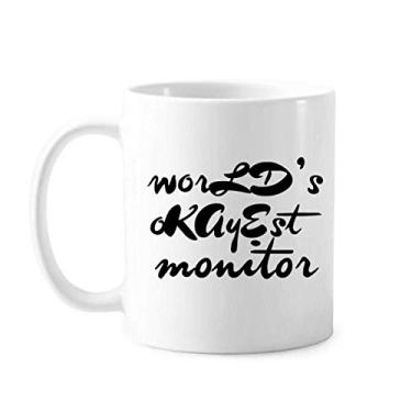 Imagem de World's Okayest Moniter Caneca de Cerâmica Copo de Porcelana de Café