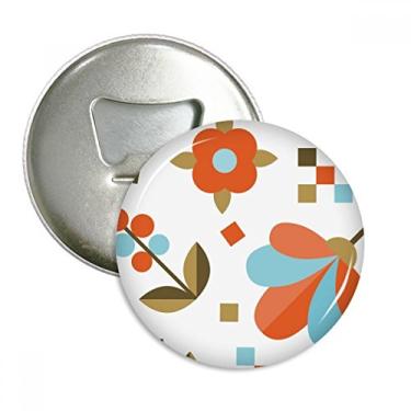 Imagem de Abridor de garrafa com ímã de geladeira com estampa de flor e flor Pixel