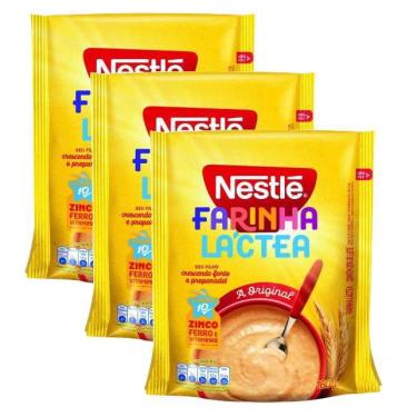 Imagem de Kit 3 Farinha Láctea Nestlé Pacote 160G