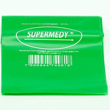 Imagem de Faixa Elástica SuperBand para Exercícios de Intensidade Extra Forte Supermedy Verde
