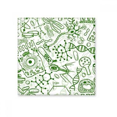 Imagem de Azulejo de cerâmica biológica com estrutura de células de microscópio verde brilhante decalque decorativo de tijolos esmaltados