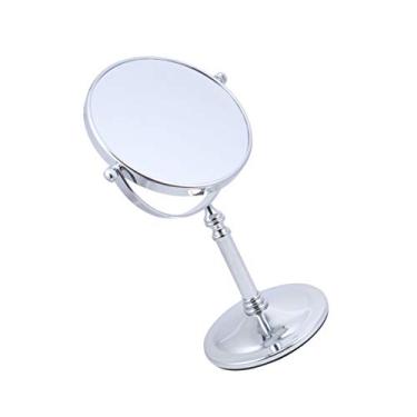 Imagem de 1 Unidade Penteadeira De Maquiagem Espelho De Maquiagem Espelho Cosmético No Suporte Espelho De Rotação De 360 ​​graus Espelho Lateral Pequeno Espelho De Aumento Mini Girar Mesa