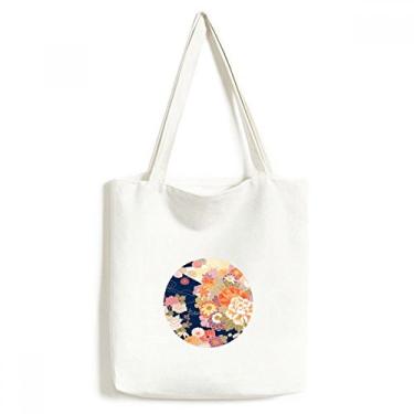 Imagem de Bolsa de lona com estampa de folhas de bordo japonês, bolsa de compras casual