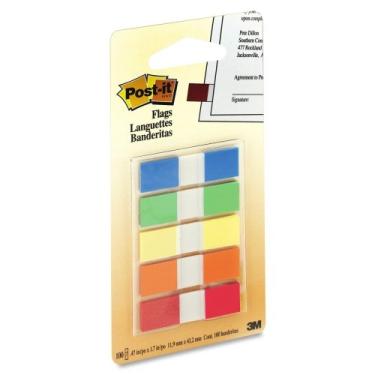 Imagem de Caixa de 25 por atacado - Bandeiras port teis padr o 3M Post-it - Bandeiras Post-it Port teis, 1/2"x1-3/4", 100/PK, Ast.