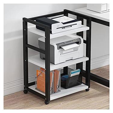 Imagem de GRFIT Suporte de CPU Suporte de CPU Suporte de chão de mesa de 3 níveis Suporte de mesa para impressora Moldura lateral de mesa Suporte de PC Suporte de chão Suporte de chão seis cores de modelo Suporte de torre de PC (Cor: 1)