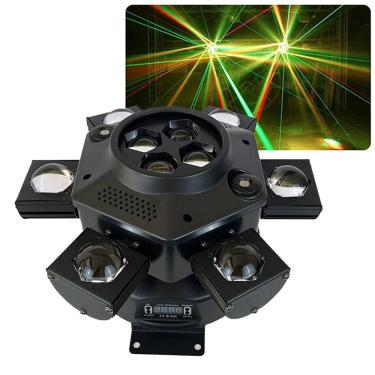 Imagem de Luz de Palco Moving Head 150W DJ DMX512 Led RGB 22 Canais Festa Evento Show Mini Moving Laser Iluminaçao Strobo Movimento Rotativo