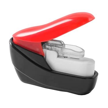 Imagem de Mini grampeador seguro à mão, sem grampos, 4 folhas de capacidade para encadernação de papel, loja, escola, escritório, material doméstico
