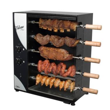 Imagem de Churrasqueira Assador 5 Espetos Rotativo Giratório 56 Cm Gás