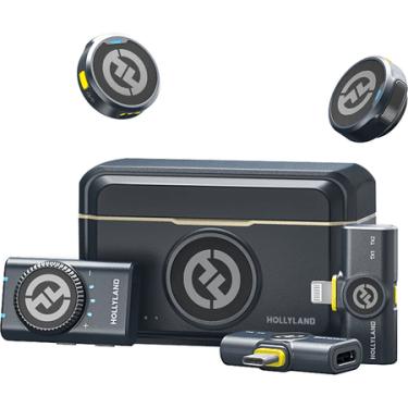 Imagem de Sistema Microfone Duplo Hollyland Lark M2 Combo Wireless para Câmeras e SmartPhones