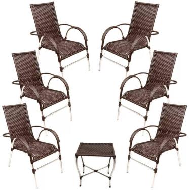 Imagem de Jogo 6 Cadeiras E Mesa Para Varanda Vênus