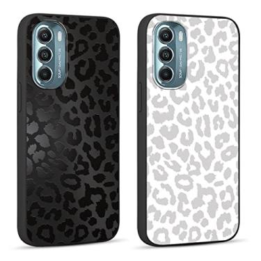 Imagem de RUMDEY Capa protetora protetora à prova de choque para Motorola Moto G Stylus 5G (2022) 6,8 polegadas, estampa de leopardo, capas de silicone macio fino TPU à prova de choque para mulheres e meninas - preto e branco