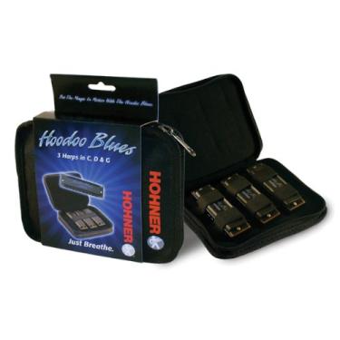 Imagem de Hohner Hoodoo Blues - Gaita Diatônica Pacote com 3 - Chave de C, D, G - Capa incluída