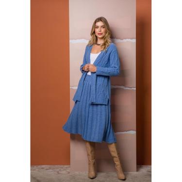 Imagem de Saia Evangelica Midi Gode Lã Tricot Quentinha Ótimo Caimento-Feminino