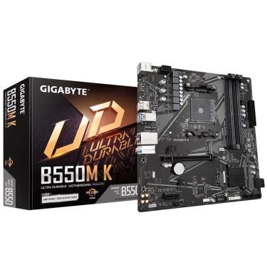 Imagem de Placa Mãe Gigabyte B550M-K AM4 B550 mATX DDR4