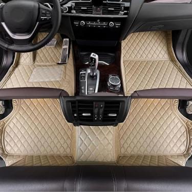 Imagem de GREATROAD Tapetes de carro de couro personalizados para Volvo S40 2006-2012 produção para todas as condições climáticas, tapetes de cobertura total（BEGE）