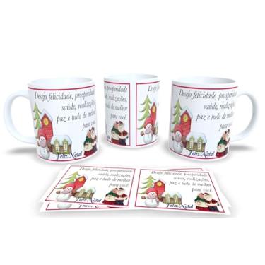 Imagem de Canecas de Porcelana Branca Personalizadas Natal 3 (Mod.56)