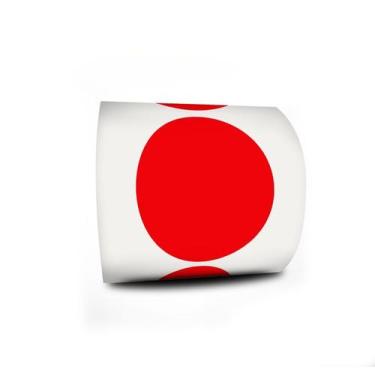 Imagem de Etiqueta Redonda - Etiquetas Adesivas Bolinha Colorida  6cm 10 Rolos -