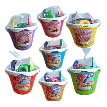 Imagem de Baldinho de Praia Com Pazinha Rastelinho e Forminhas - Belfix