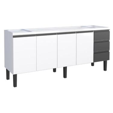 Imagem de Gabinete / Balcão NET dee Cozinha em Aço para Pia de 2.00m 4 Portas + 