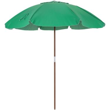 Imagem de Guarda Sol 2,40 Metros Verde Bandeira Em Bagum Caiobá E Alumínio Com Vareta De Fibra Bel