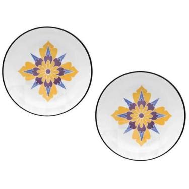 Imagem de Kit 2 Pratos Fundos 21Cm Porcelana Coup Grid Oxford, Fundo, 6 peças, F