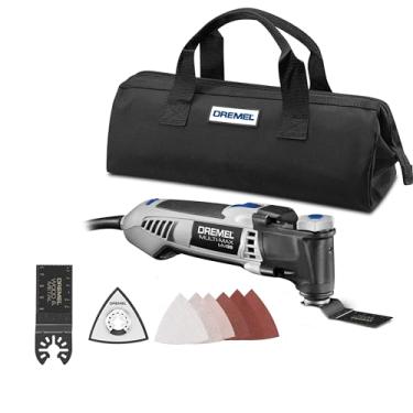 Imagem de Dremel Multi-Max MM35-02 Kit multiferramentas oscilante com fio de velocidade variável de 3,5 Amp com 8 acessórios e bolsa de armazenamento – Ideal para corte de metal e madeira, remoção de argamassa