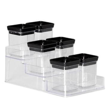 Imagem de Porta Temperos Condimentos de Acrílico Quadrado - Paramount, Preto