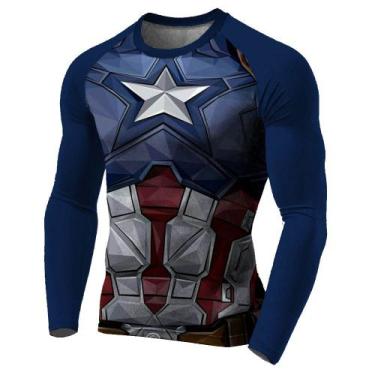 Imagem de Rash Guard América Masculina Atlética - Atlética Esportes, Azul, G