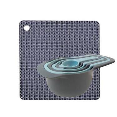 Imagem de Kit de Medidores de Plástico e TPR + Descanso de panela de Silicone Qu