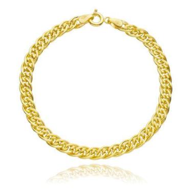 Imagem de Pulseira Feminina Mimosa Grossa Ouro 18k 750 18,5cm - Thile Jóias