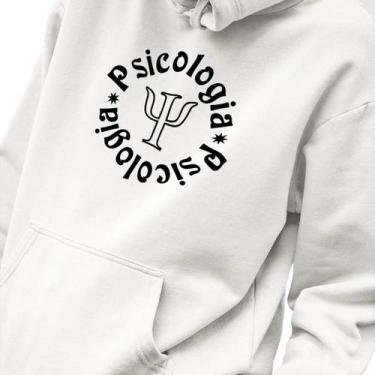 Imagem de Blusa Moletom Masculino Estampado Psicologia em Algodão Fio 30.1 Pente