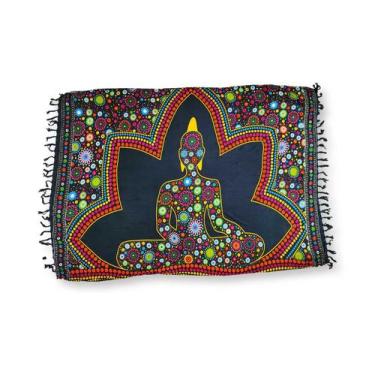 Imagem de Canga Saída de Praia Tecido Viscose Estampa Chakras - Sarat Moda India
