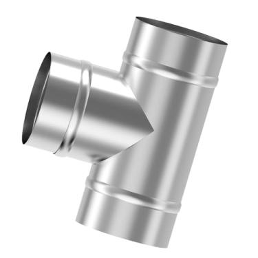 Imagem de Conector de mangueira de duto em forma de T de 10 cm, adaptador de mangueira de 3 vias, divisor de mangueira, divisor de duto para mangueira T conector de tubo redondo extrator ventilador secador