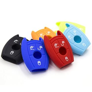 Imagem de LIGHTKOREA 2 peças controle remoto FOB Smart Key capa de silicone para Mercedes Benz C300 E350 A C E S Class SLK CL Compre um, compre um (vermelho + aleatório)