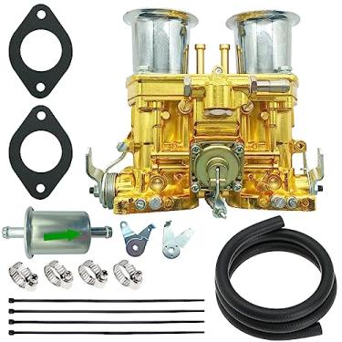 Imagem de Trucktok Carburador de substituição 40 IDF para Weber 40 mm Carb 2 barril Beetle Buzina de ar (dourada)