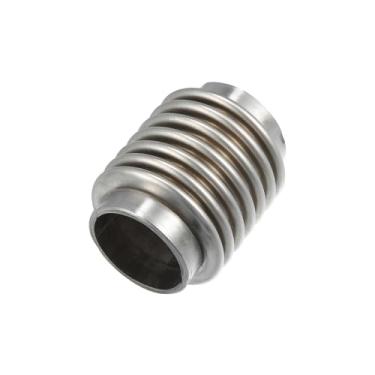 Imagem de Partuto Tubo flexível de escape de carro, 38 x 70 mm 3.8 cmx7.0 cm tubos de conector flexível de escapamento fole universal para carro durável aço inoxidável tom prateado substituição de material