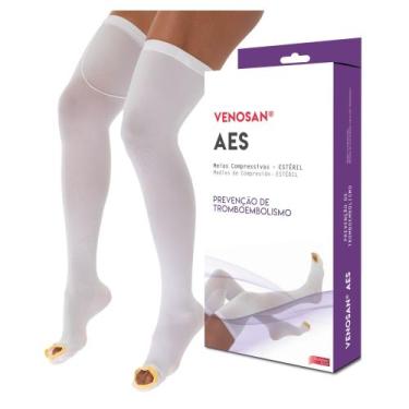 Imagem de Meia de Compressão 7/8 Antitrombo Venosan AES AGH 18mmhg Pé Aberto, G