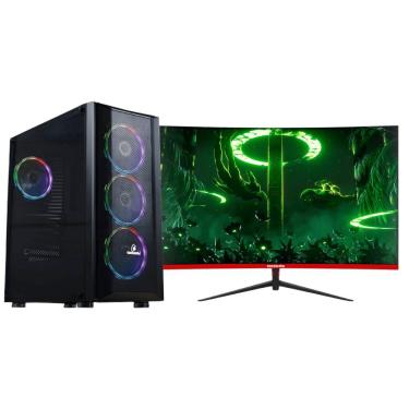 Imagem de Pc Gamer Top Concórdia Completo Monitor 23,8" Core i5 10400F 8GB SSD 240GB Placa RX550 Fonte 600w FreeDos