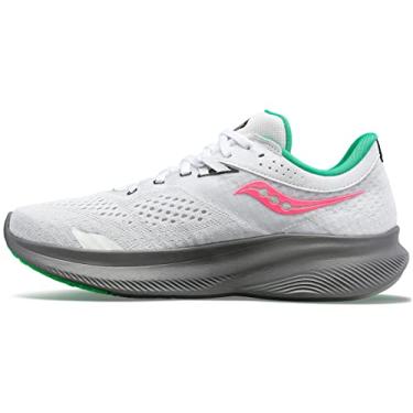 Imagem de Saucony Tênis feminino Ride 16, Branco/Cascalho, 39
