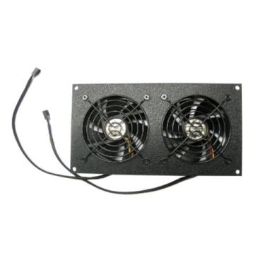 Imagem de Coolerguys Kits de resfriamento com controle térmico pré-definido para armários, AV e componentes (duplo 92 mm, plástico térmico)