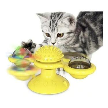 Imagem de Brinquedo Para Gato Interativo Gira Gira Moinho De Vento Brinquedo Gir