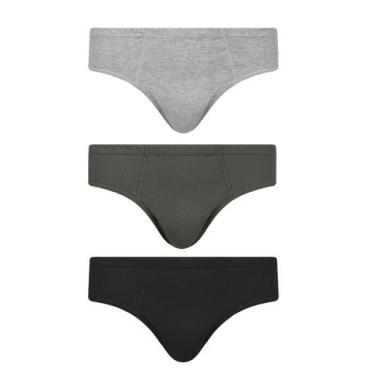 Imagem de Kit/3 Cueca Slip Selene 11910.001 Algodão Penteado T. P/EG, P, 997, Pr