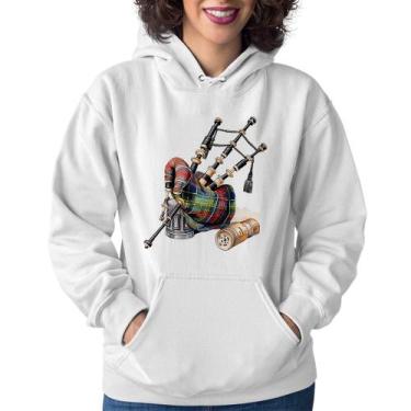 Imagem de Moletom Feminino Gaita de Foles - Foca na Moda, Branco, GG