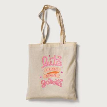 Imagem de Bolsa Ecológica Ecobag Frase Lute Como uma Garota - Premium
